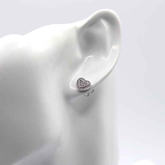 Silver Heart Earrings - Nani Axcesory